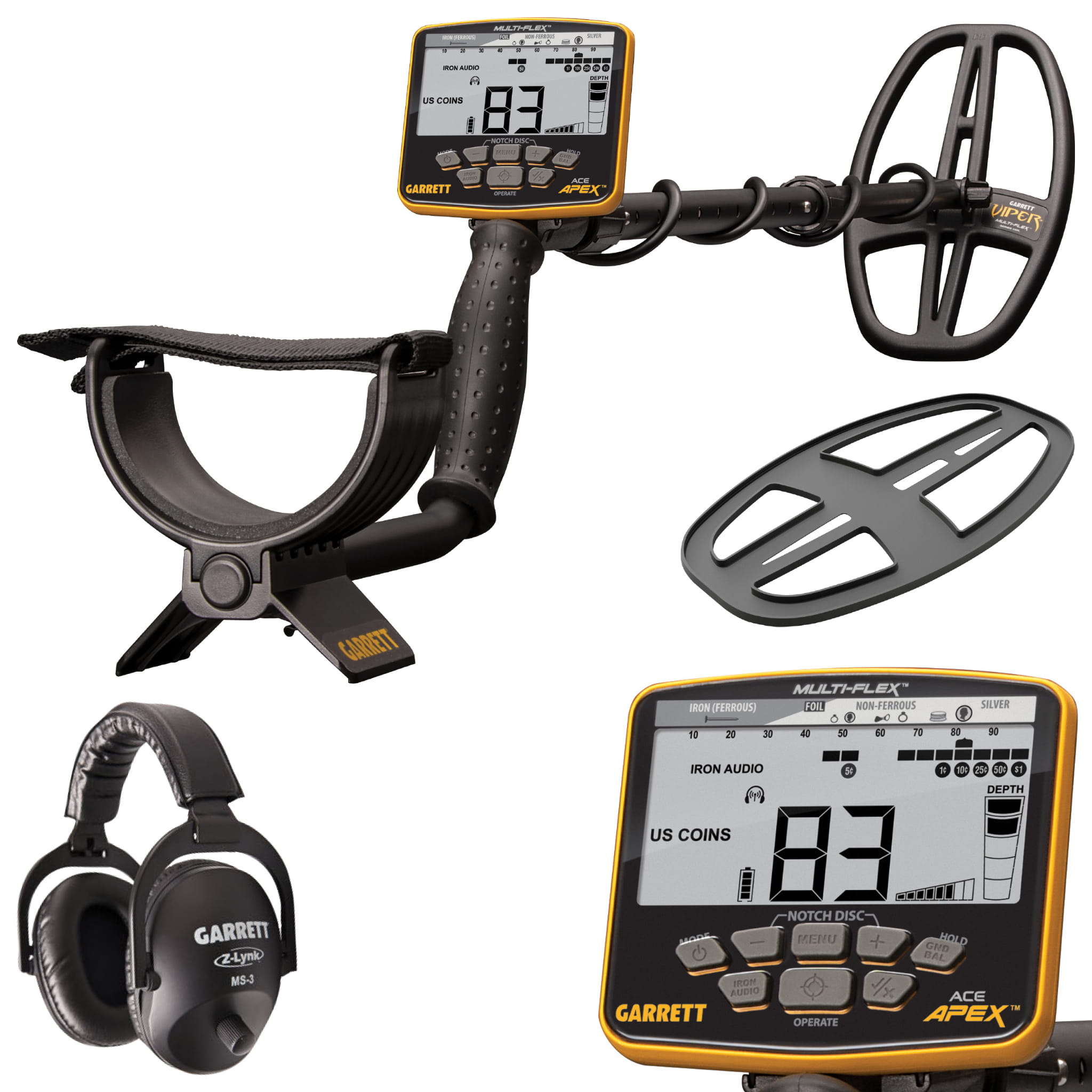 Wykrywacz metali Garrett APEX + słuchawki MS3 - Sklep internetowy Viking